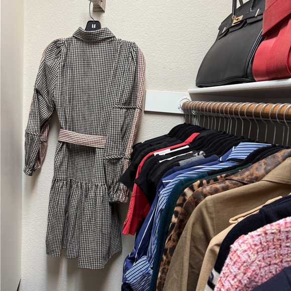 Elegant Plaid Long Sleeve Dress - Picture 6 of 8